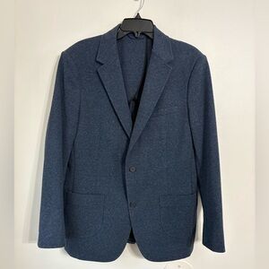 Artefact Heathered Knit Blazer Blue Size LARGE NWOT